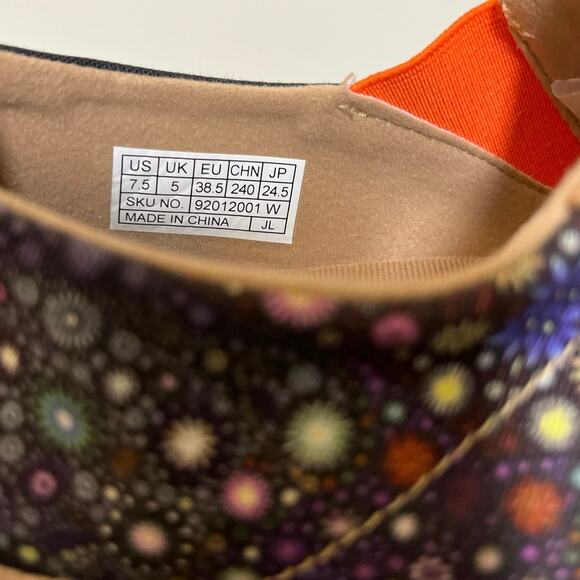 UIN Pray for Goodness Women’s Canvas Slip-On Shoes Size 7.5 Black Floral artsy - Picture 11 of 11